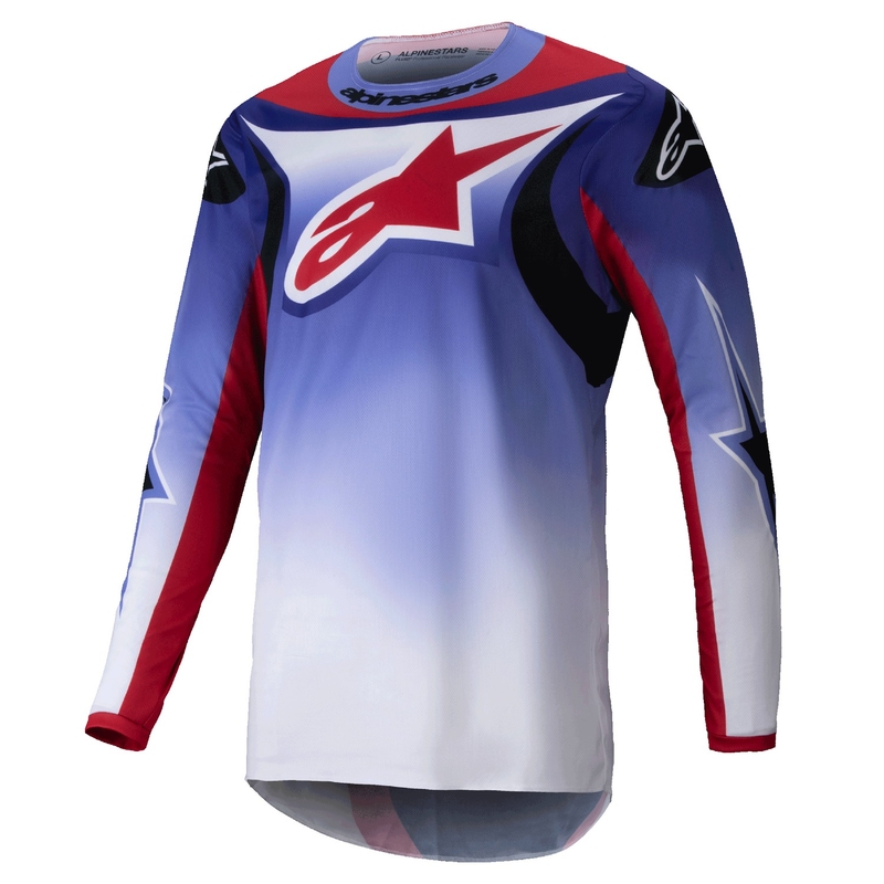 Alpinestars Fluid Wurx fluo-lilla-rød motocrosstrøje