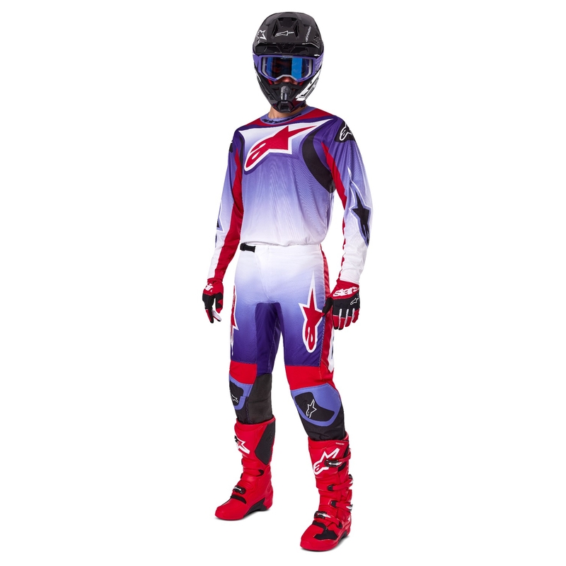 Alpinestars Fluid Wurx fluo-lilla-rød motocrosstrøje