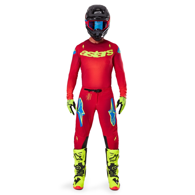 Alpinestars Supertech Maker Motocross Pants rød-fluogul