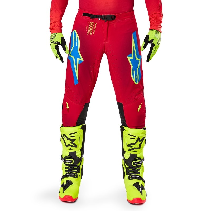 Alpinestars Supertech Maker Motocross Pants rød-fluogul