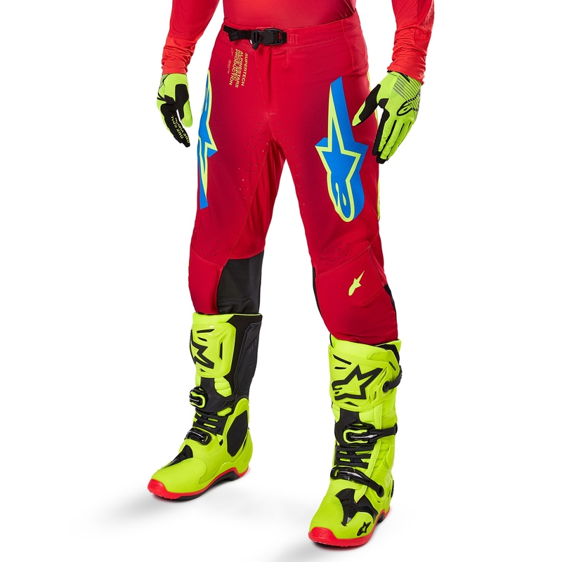 Alpinestars Supertech Maker Motocross Pants rød-fluogul