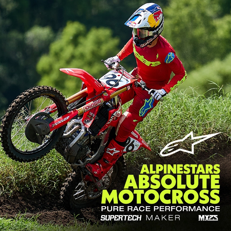 Alpinestars Supertech Maker Motocross Pants rød-fluogul