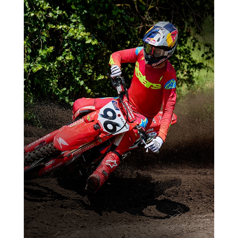 Alpinestars Supertech Maker Motocross Pants rød-fluogul