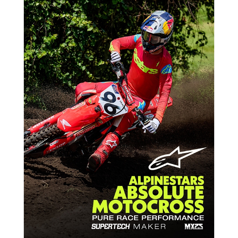 Alpinestars Supertech Maker Motocross Pants rød-fluogul