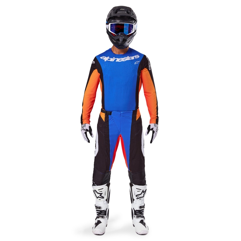 Alpinestars Techstar Melt Motocross Pants Orange og blå