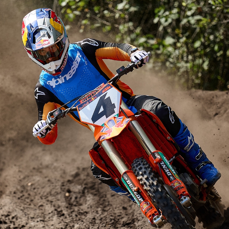 Alpinestars Techstar Melt Motocross Pants Orange og blå
