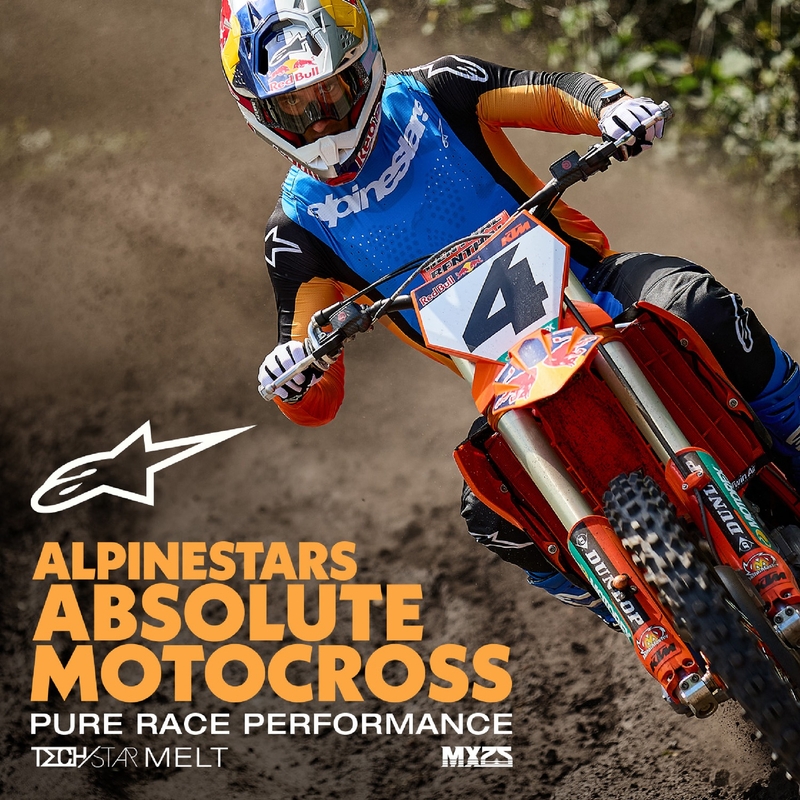 Alpinestars Techstar Melt Motocross Pants Orange og blå