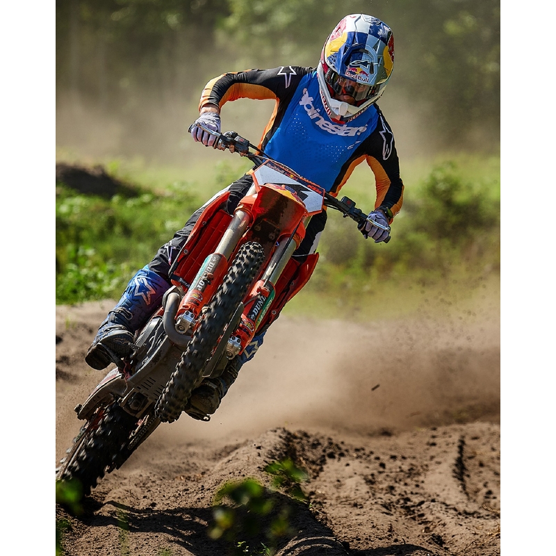 Alpinestars Techstar Melt Motocross Pants Orange og blå