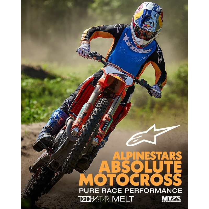 Alpinestars Techstar Melt Motocross Pants Orange og blå