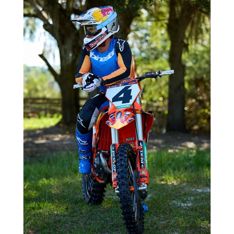 Alpinestars Techstar Melt Motocross Pants Orange og blå