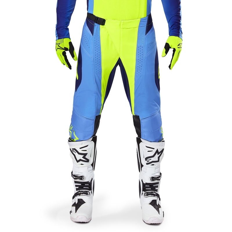 Alpinestars Techstar Melt fluo gul-blå motocrossbukser