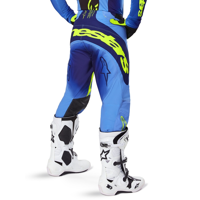 Alpinestars Techstar Melt fluo gul-blå motocrossbukser