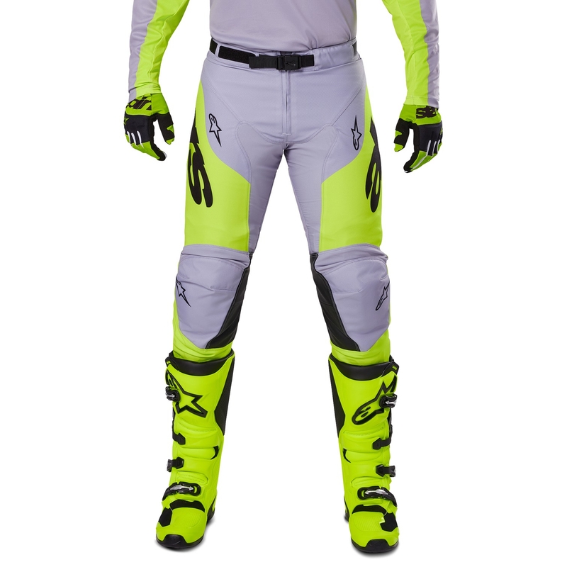 Alpinestars Racer Veil motocrossbukser grå-fluogule