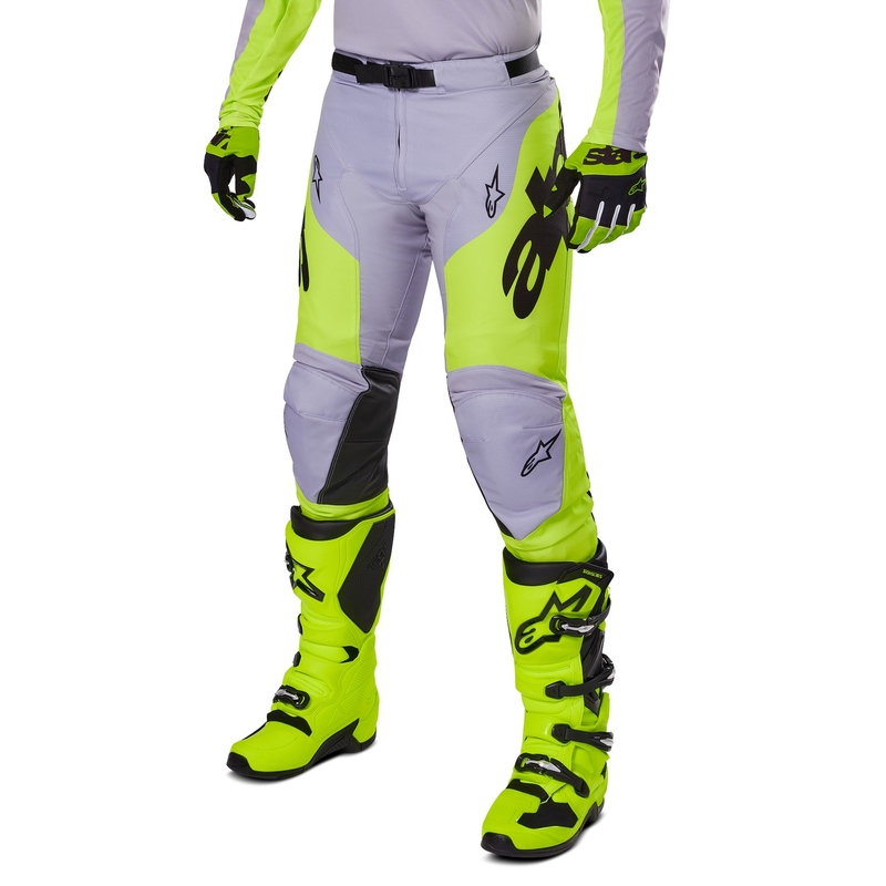 Alpinestars Racer Veil motocrossbukser grå-fluogule