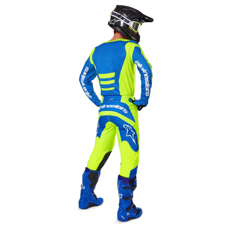 Alpinestars Fluid Haul motocrossbukser fluo gul-blå