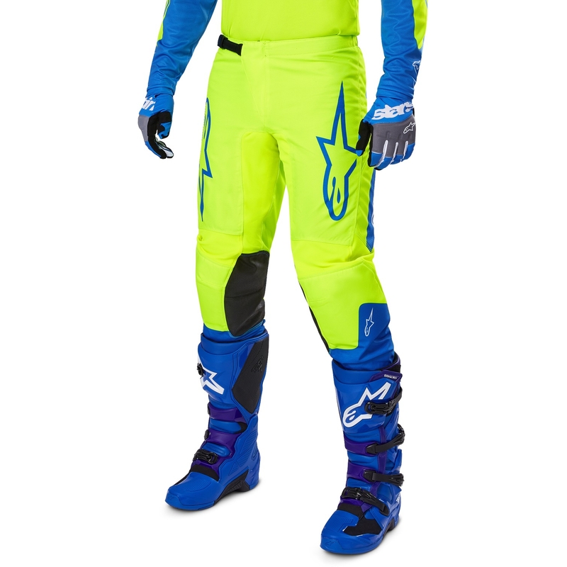 Alpinestars Fluid Haul motocrossbukser fluo gul-blå