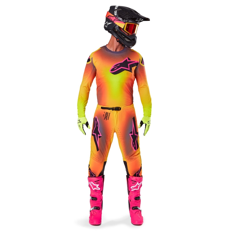 Alpinestars Supertech Lipan Motocross Pants gul og pink