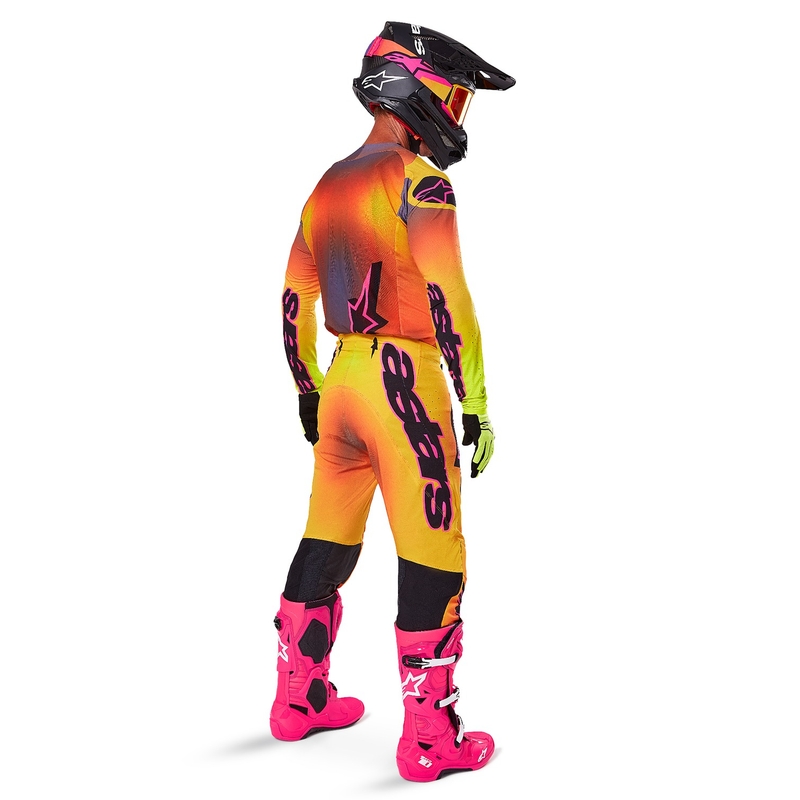 Alpinestars Supertech Lipan Motocross Pants gul og pink