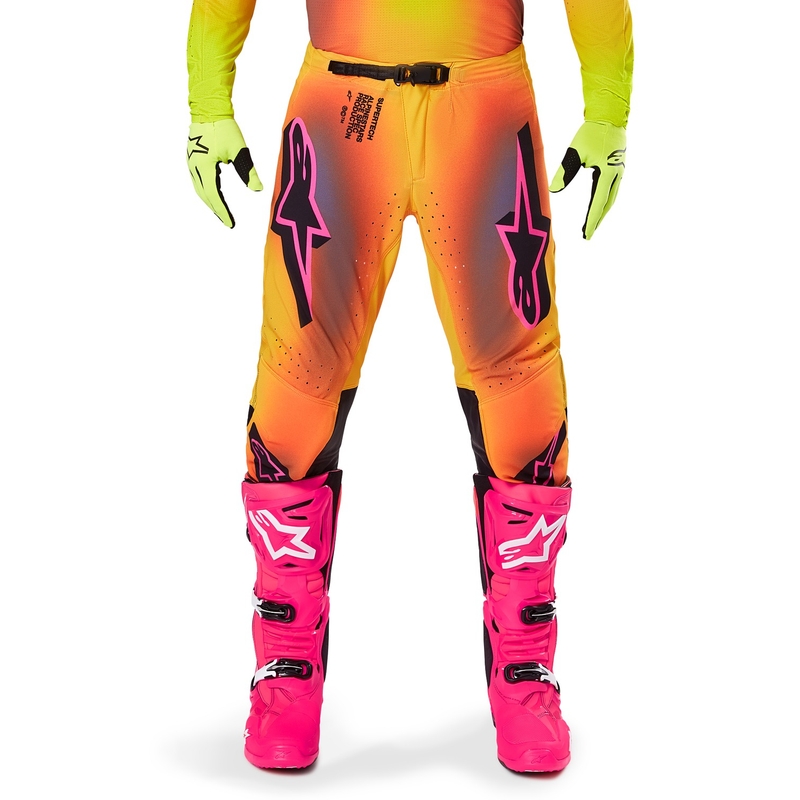 Alpinestars Supertech Lipan Motocross Pants gul og pink