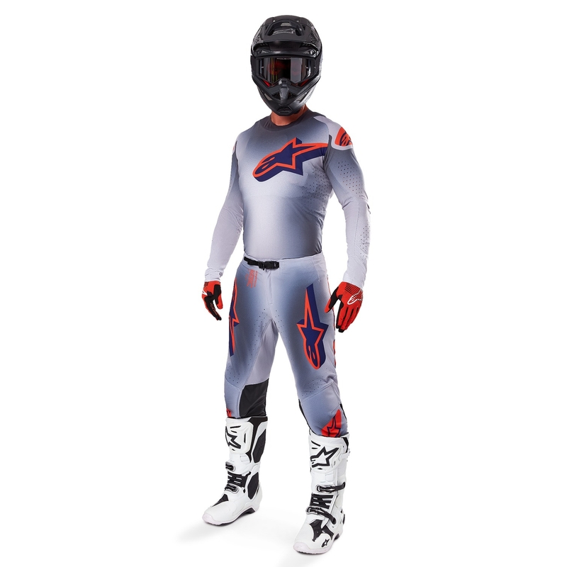 Alpinestars Supertech Lipan motocrossbukser grå-fluo-orange