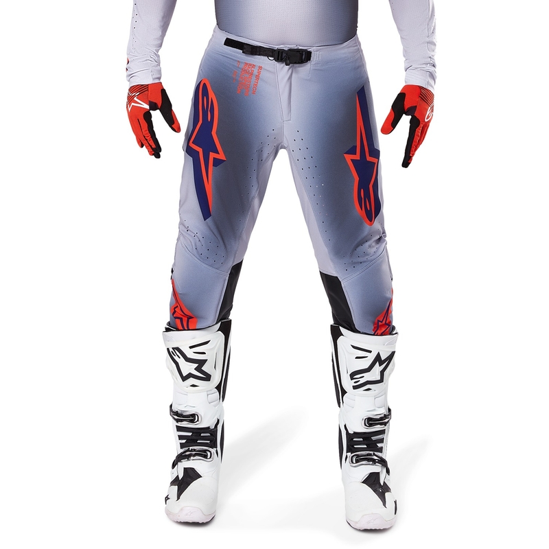 Alpinestars Supertech Lipan motocrossbukser grå-fluo-orange