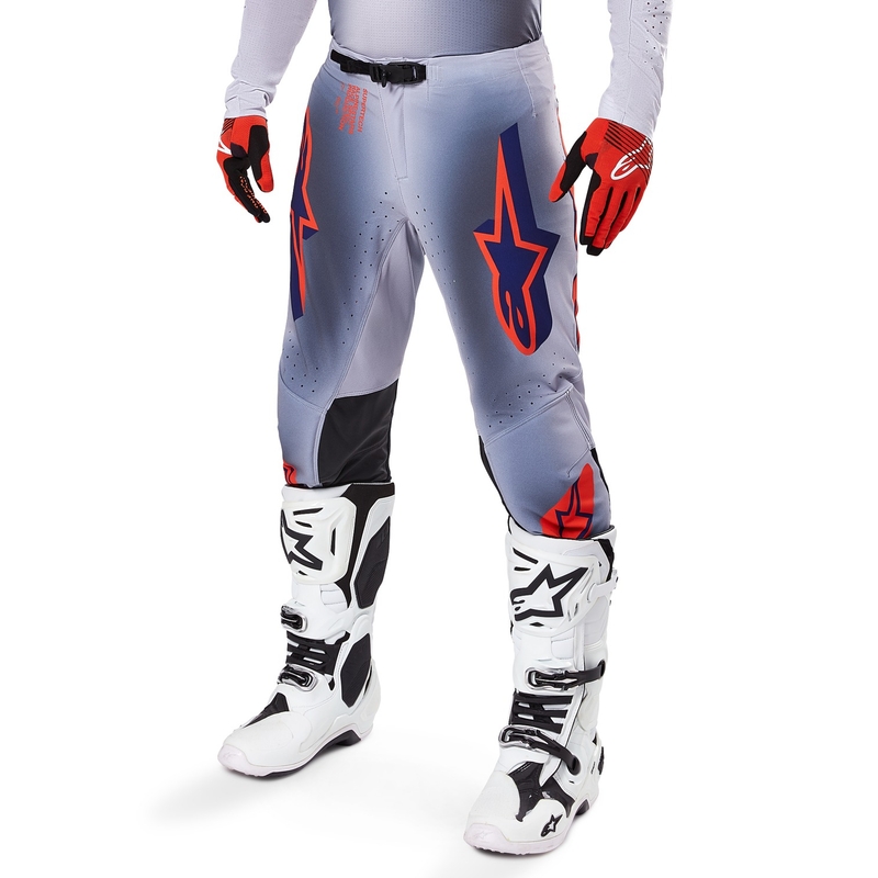 Alpinestars Supertech Lipan motocrossbukser grå-fluo-orange