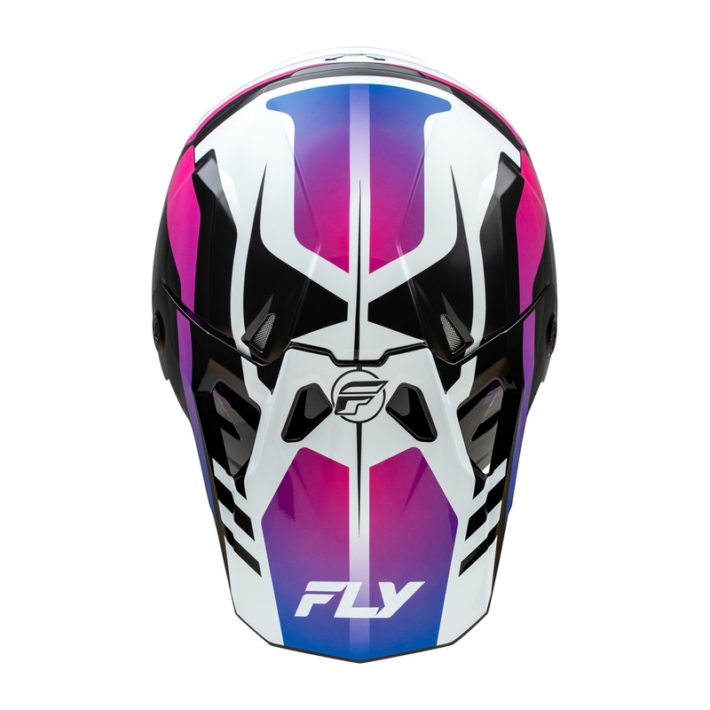 Motocrosshjelm FLY Racing Formula CP hvid-sort-lilla