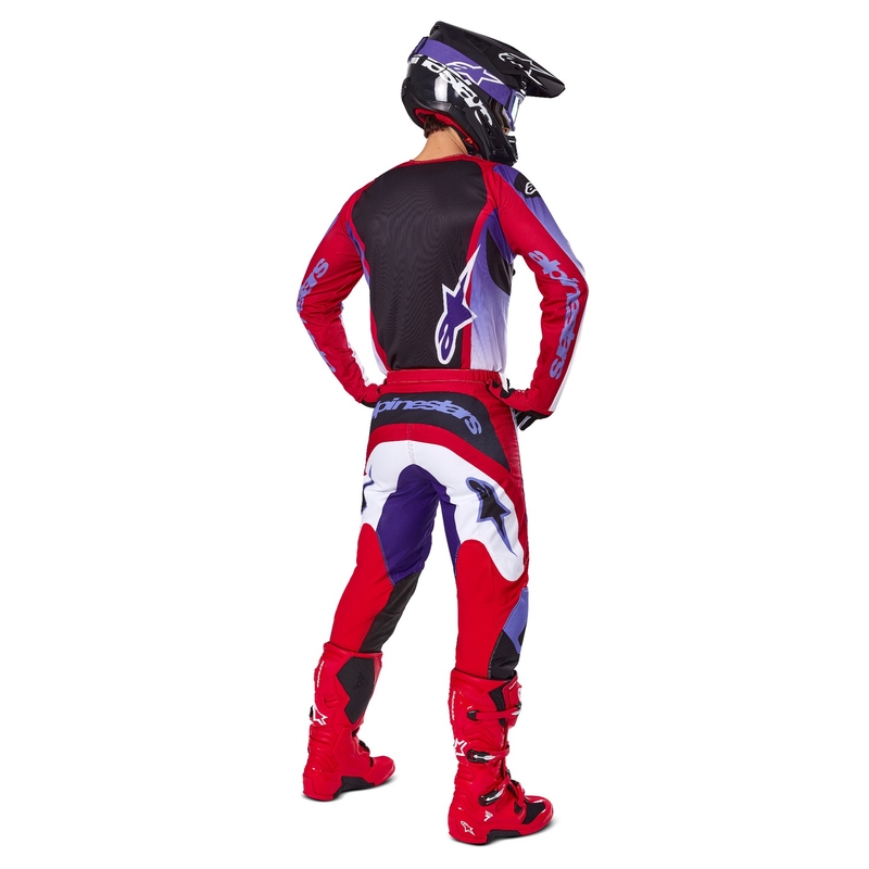 Alpinestars Fluid Wurx motocrossbukser lilla-røde