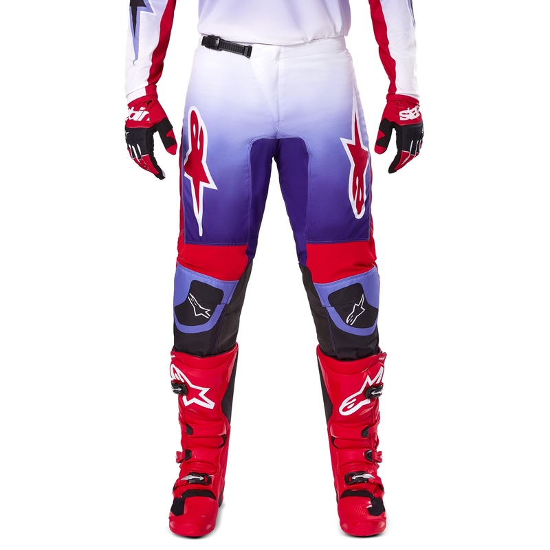 Alpinestars Fluid Wurx motocrossbukser lilla-røde