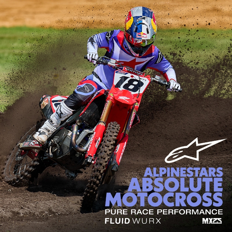 Alpinestars Fluid Wurx motocrossbukser lilla-røde