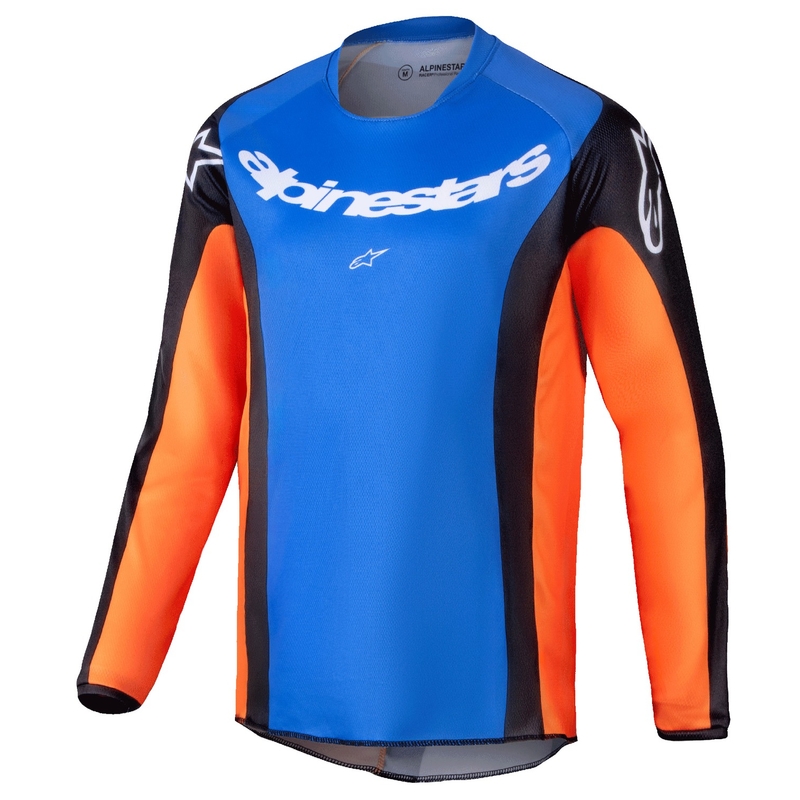 Motocrosstrøje til børn Alpinestars Racer Melt orange og blå