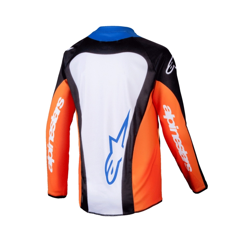 Motocrosstrøje til børn Alpinestars Racer Melt orange og blå