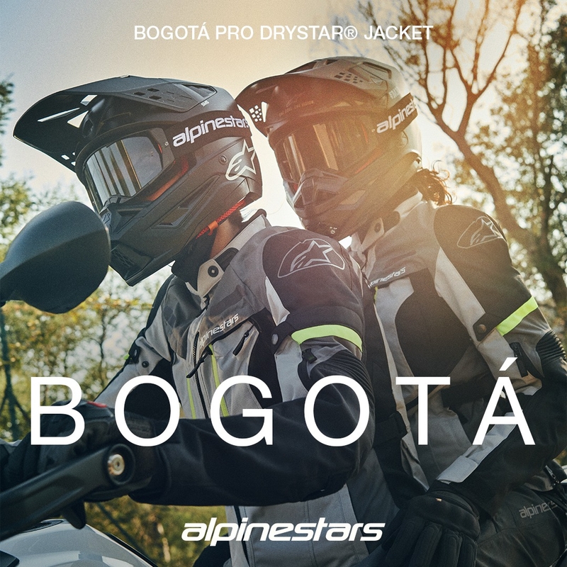 Alpinestars Bogota PRO Drystar motorcykeljakke grøn-sort