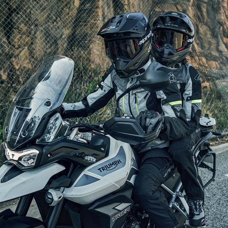 Alpinestars Bogota PRO Drystar blå-sort-rød motorcykeljakke