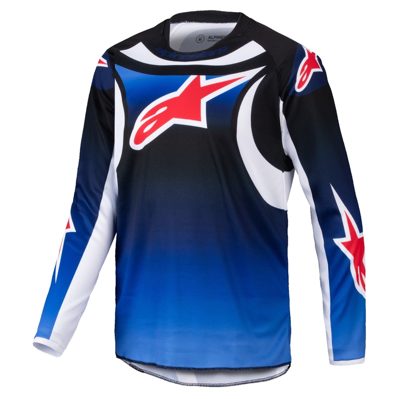 Motocrosstrøje til børn Alpinestars Racer Wurx blå-sort