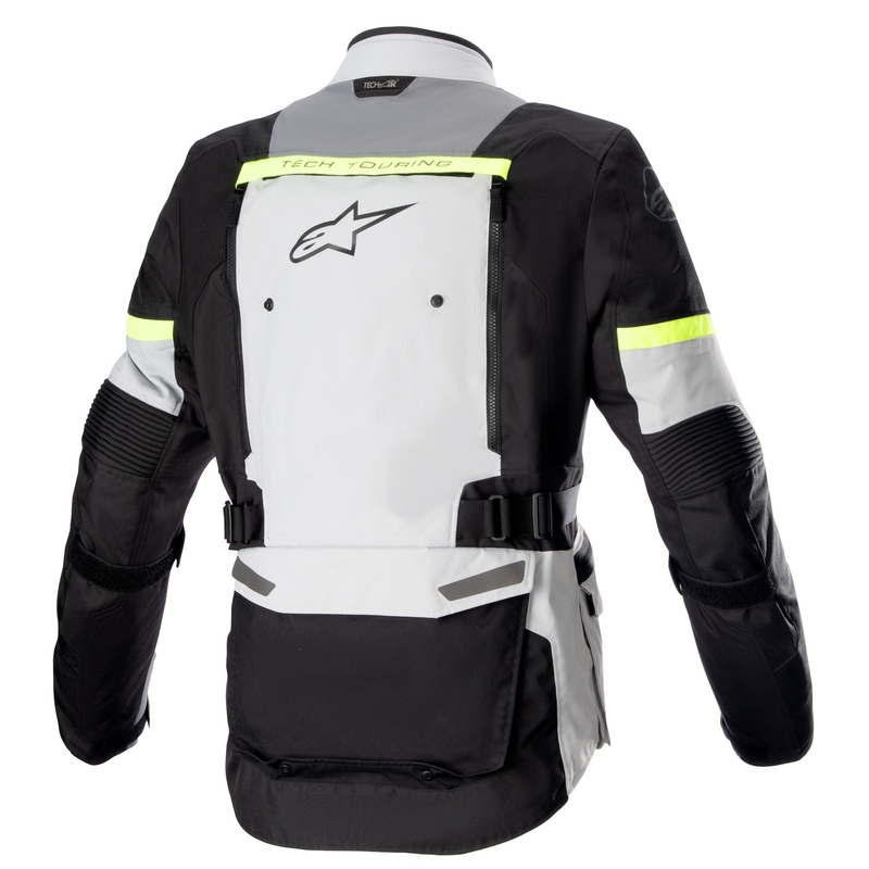 Alpinestars Bogota PRO Drystar motorcykeljakke grå-sort-fluo gul