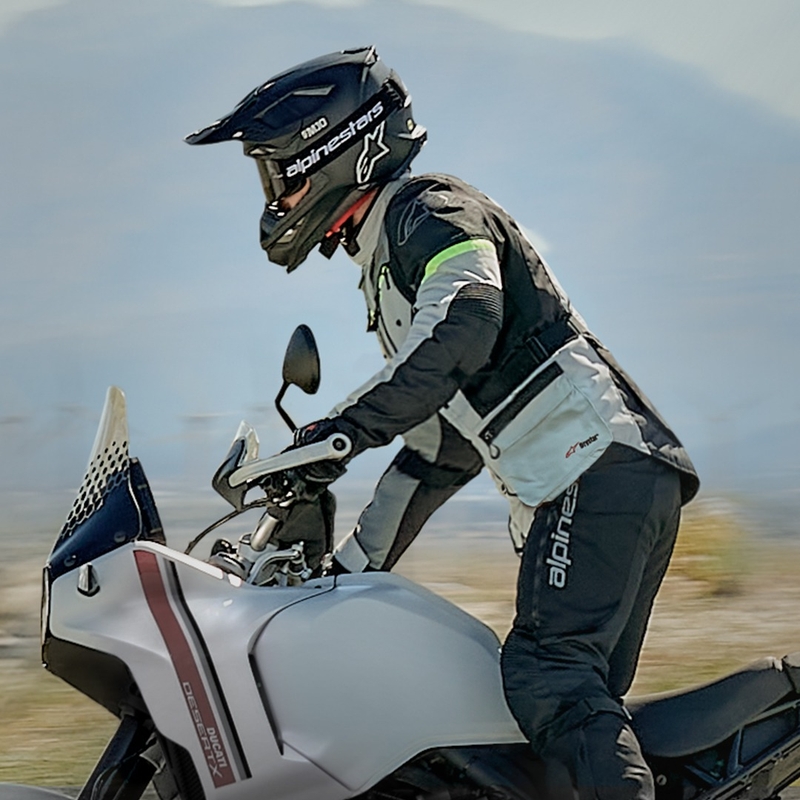 Alpinestars Bogota PRO Drystar motorcykeljakke grå-sort-fluo gul