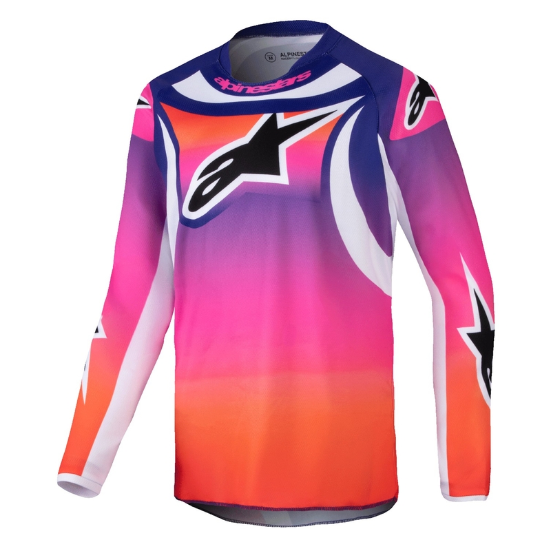 Motocrosstrøje til børn Alpinestars Racer Wurx multicolor-hvid