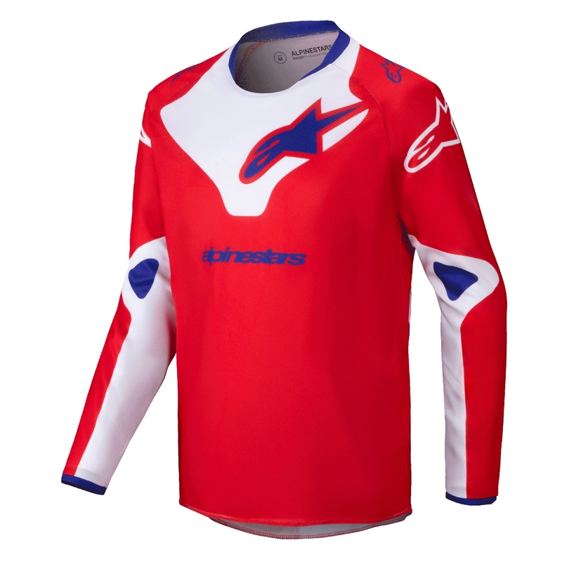 Motocrosstrøje til børn Alpinestars Racer Veil rød og hvid