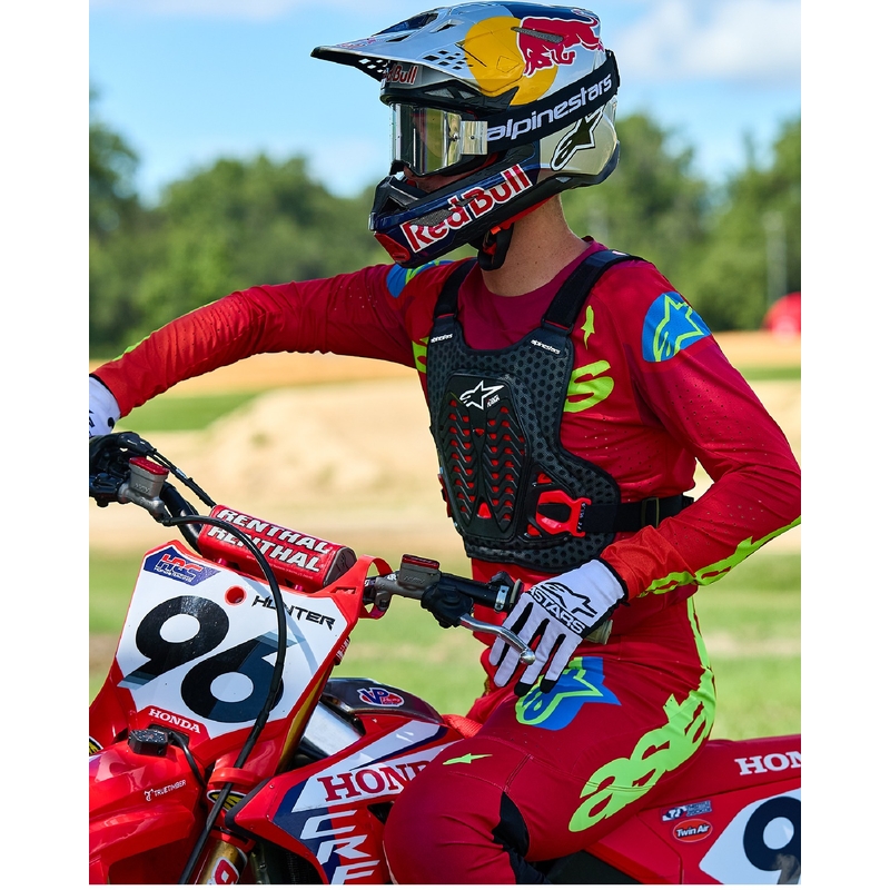 Alpinestars A-5 Plasma brystbeskytter sort-rød-hvid