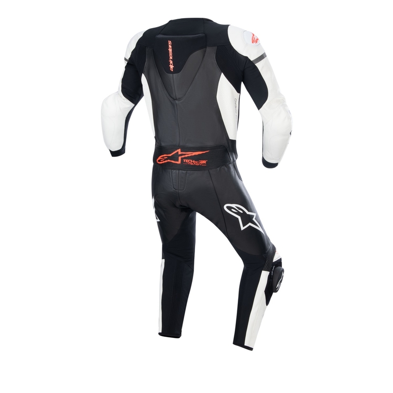 Alpinestars GP Force Lurv hvid-sort-fluoro rød todelt læderdragt