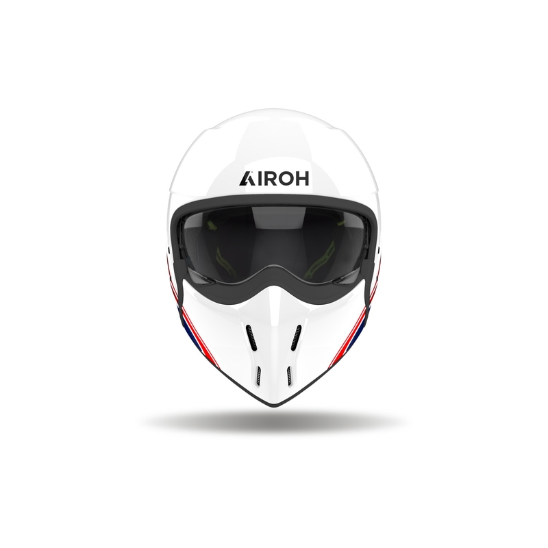 Modulær motorcykelhjelm Airoh J110 Eon blank hvid-blå-rød