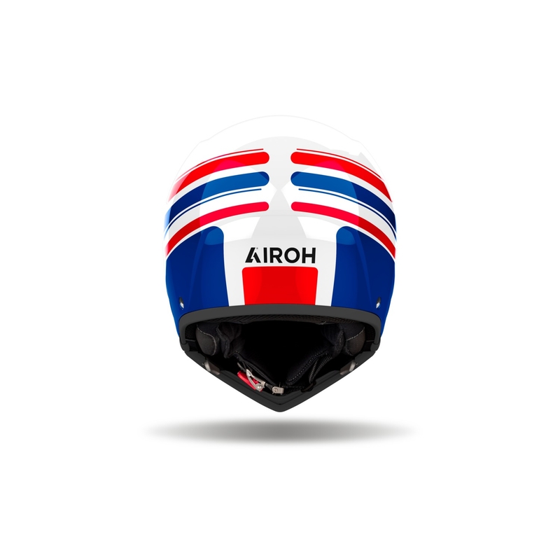 Modulær motorcykelhjelm Airoh J110 Eon blank hvid-blå-rød