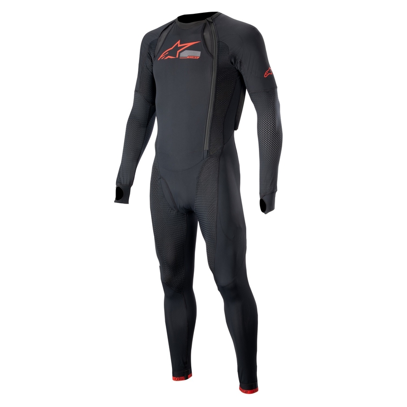 Yderste lag af Alpinestars TECH-AIR®10 airbagvest med lange ben sort-rød-grå