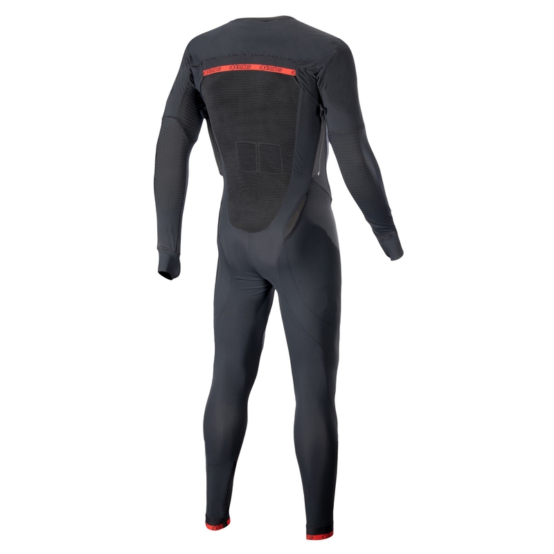 Yderste lag af Alpinestars TECH-AIR®10 airbagvest med lange ben sort-rød-grå