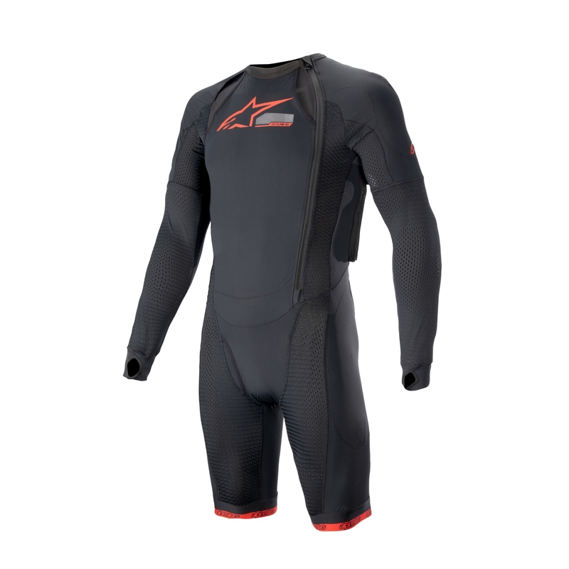 Yderste lag af Alpinestars TECH-AIR®10 airbagvest til korte ben sort-rød-grå