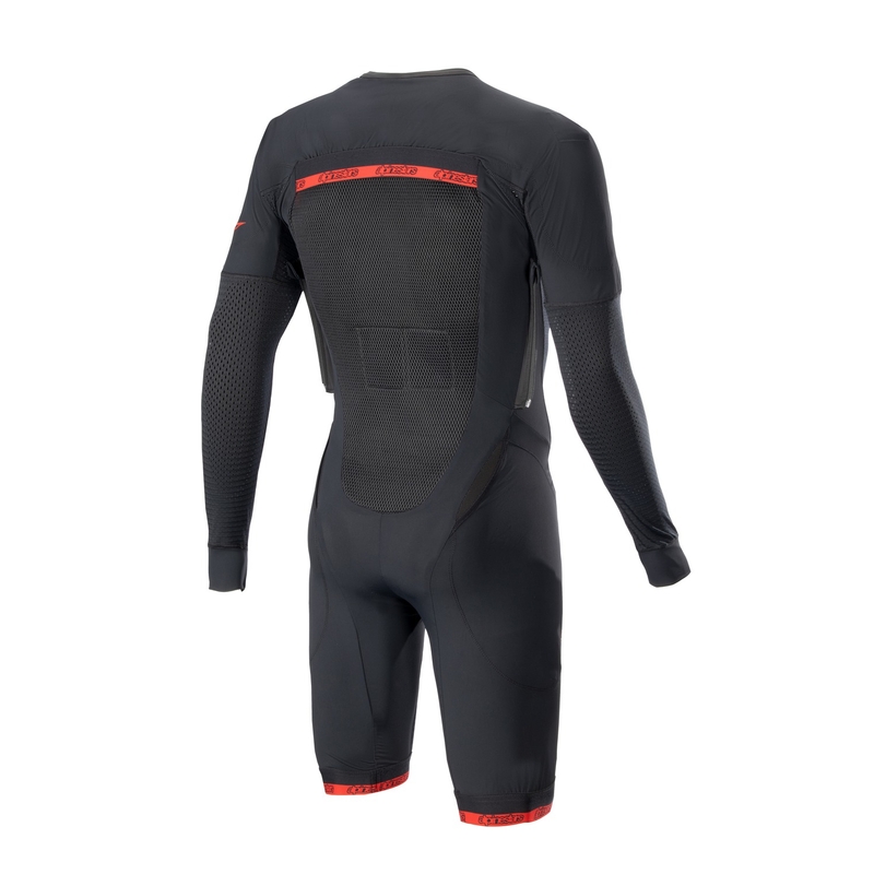 Yderste lag af Alpinestars TECH-AIR®10 airbagvest til korte ben sort-rød-grå