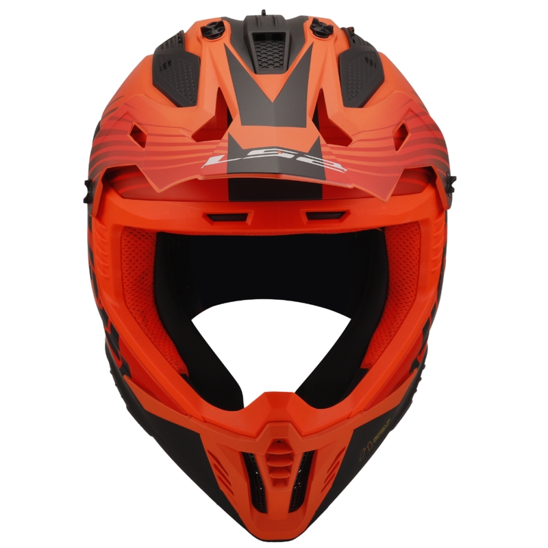 Motocrosshjelm LS2 MX708 Fast II Duck orange-rød