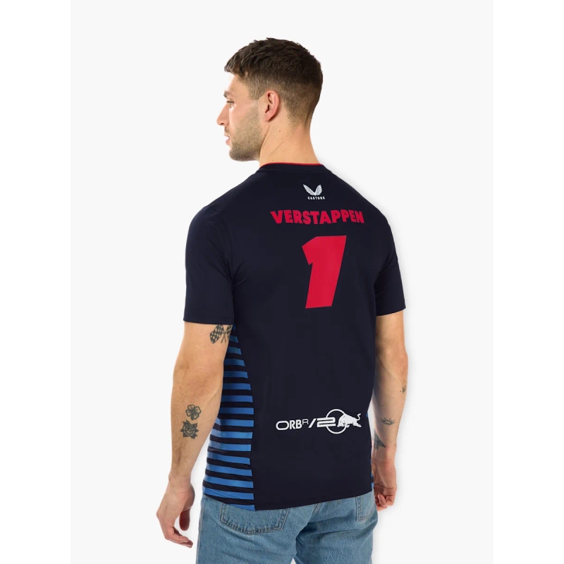 T-shirt Red Bull Racing F1 Max Verstappen mørkeblå