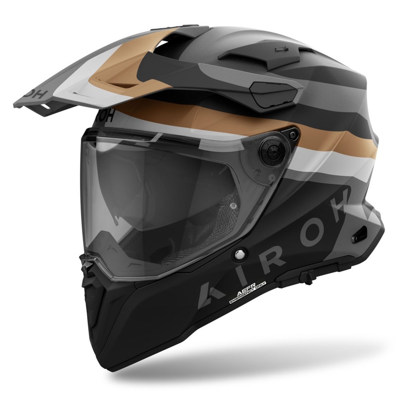 Enduro hjelm Airoh Commander 2 Doom mat guld